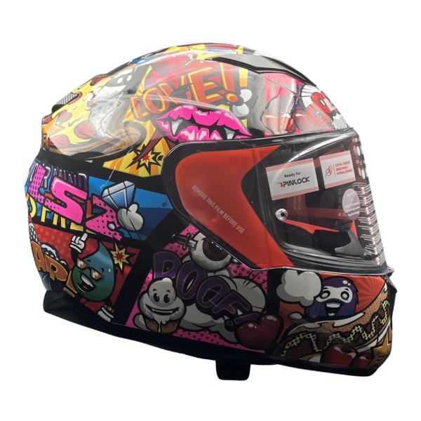 LS2 FF320 Stream Evo Comics Black D-ring Helmet - Riders Junction