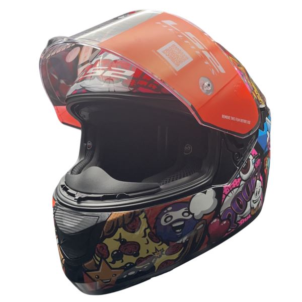LS2 FF320 Stream Evo Comics Black D-ring Helmet - Riders Junction