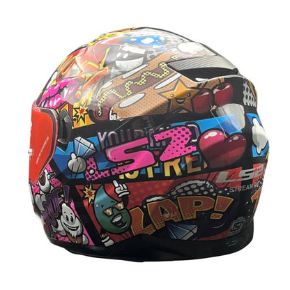 LS2 FF320 Stream Evo Comics Black D-ring Helmet - Riders Junction