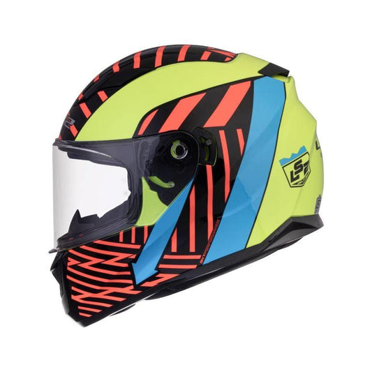 LS2 Helmets Stream Evo Darkness Hi-vis Yellow Blue - Ff320