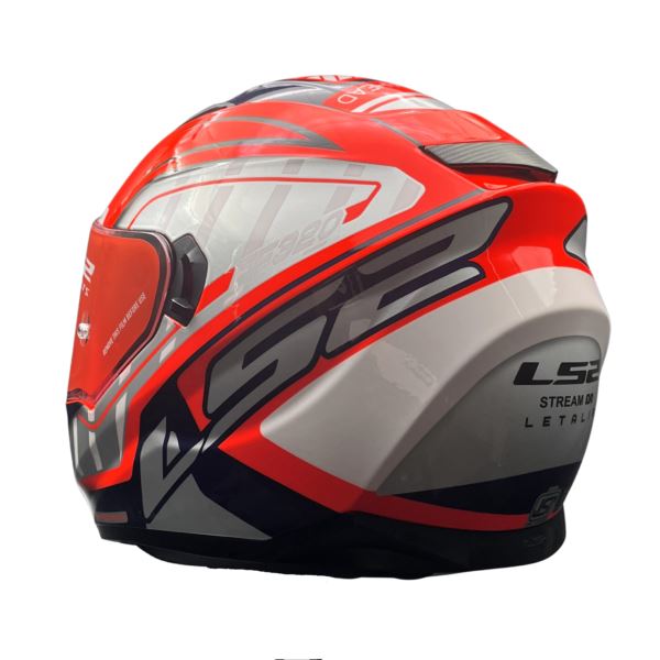 LS2 FF320 Stream Evo Letails  Gray Red D-ring Helmet - Riders Junction