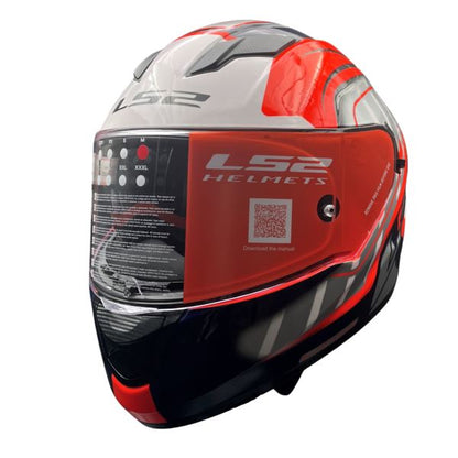 LS2 FF320 Stream Evo Letails  Gray Red D-ring Helmet - Riders Junction