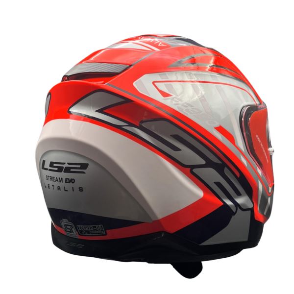 LS2 FF320 Stream Evo Letails  Gray Red D-ring Helmet - Riders Junction