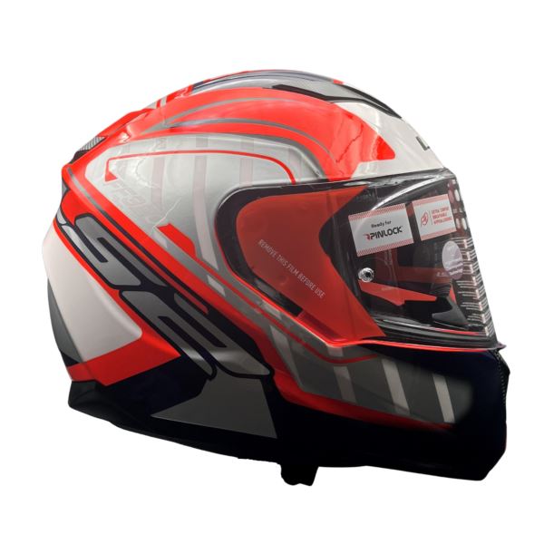 LS2 FF320 Stream Evo Letails  Gray Red D-ring Helmet - Riders Junction