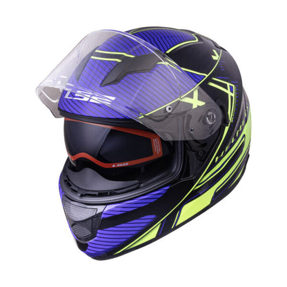 LS2 FF320 Stream Evo Level Black Hi-viz Yellow Helmet - Riders Junction
