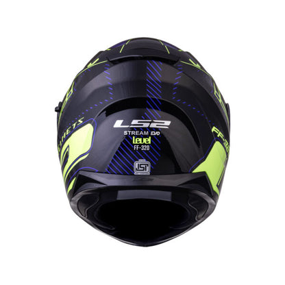 LS2 FF320 Stream Evo Level Black Hi-viz Yellow Helmet - Riders Junction