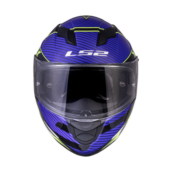 LS2 FF320 Stream Evo Level Black Hi-viz Yellow Helmet - Riders Junction