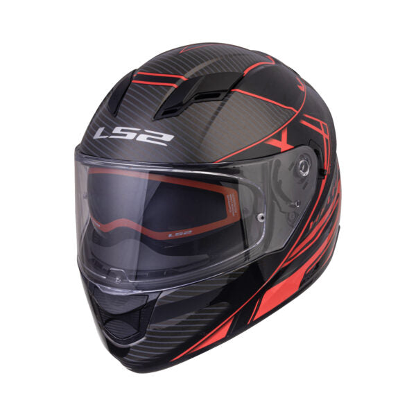LS2 Helmets Stream Evo Level Black Red - Ff320