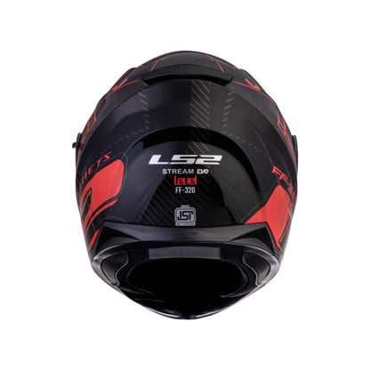 LS2 FF320 Stream Evo Level Black Red Helmet - Riders Junction