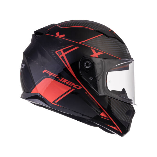 LS2 FF320 Stream Evo Level Black Red Helmet - Riders Junction