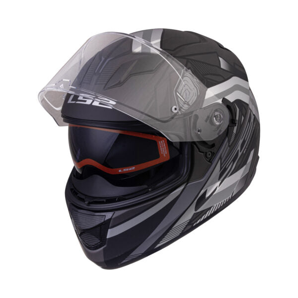 LS2 FF320 Stream Evo Matt Reflex Black Silver D-ring Helmet - Riders Junction