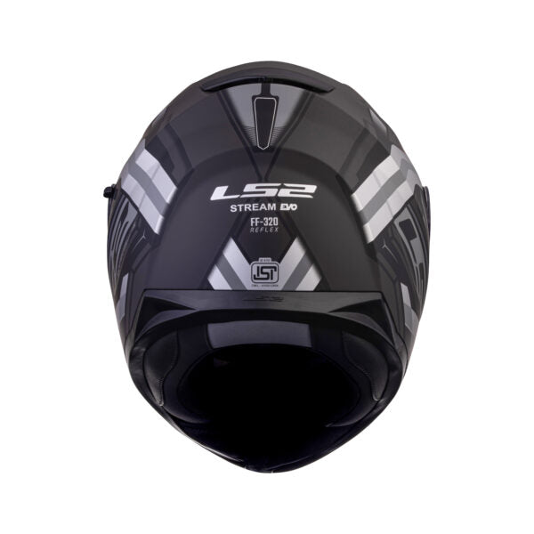 LS2 FF320 Stream Evo Matt Reflex Black Silver D-ring Helmet - Riders Junction