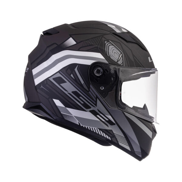 LS2 FF320 Stream Evo Matt Reflex Black Silver D-ring Helmet - Riders Junction