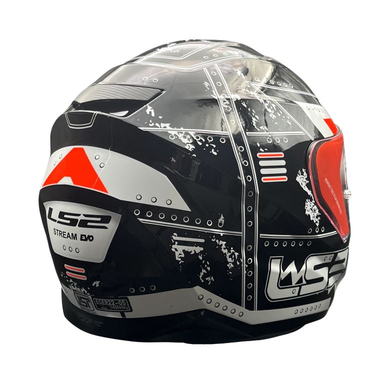 LS2 FF320 Stream Evo Max Black Orange D-ring Helmet - Riders Junction