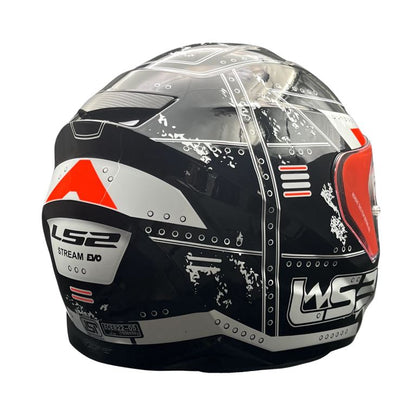LS2 FF320 Stream Evo Max Black Orange D-ring Helmet - Riders Junction