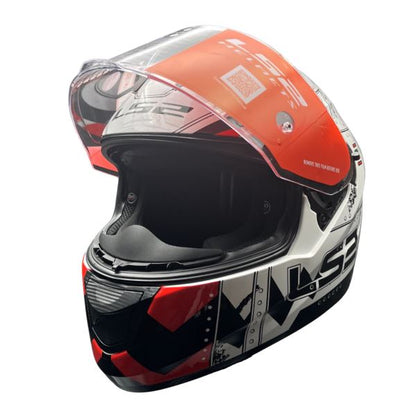 LS2 FF320 Stream Evo Max White Red D-ring Helmet - Riders Junction