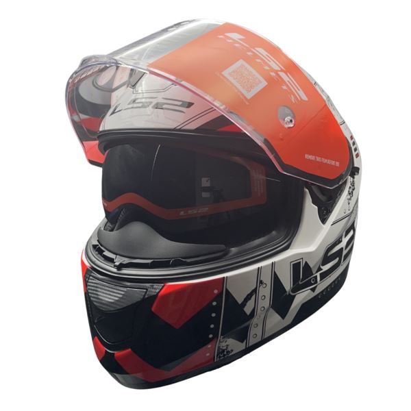 LS2 FF320 Stream Evo Max White Red D-ring Helmet - Riders Junction