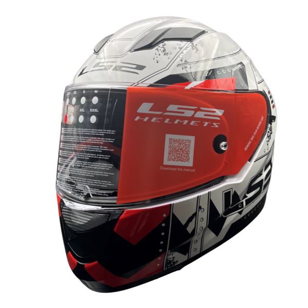 LS2 FF320 Stream Evo Max White Red D-ring Helmet - Riders Junction