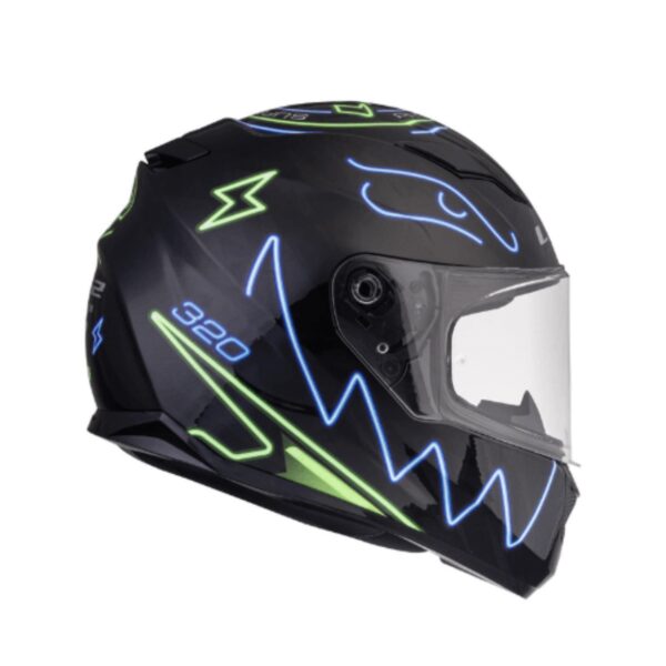 LS2 Helmets Stream Evo Neon Black Fluo Green Blue - Ff320
