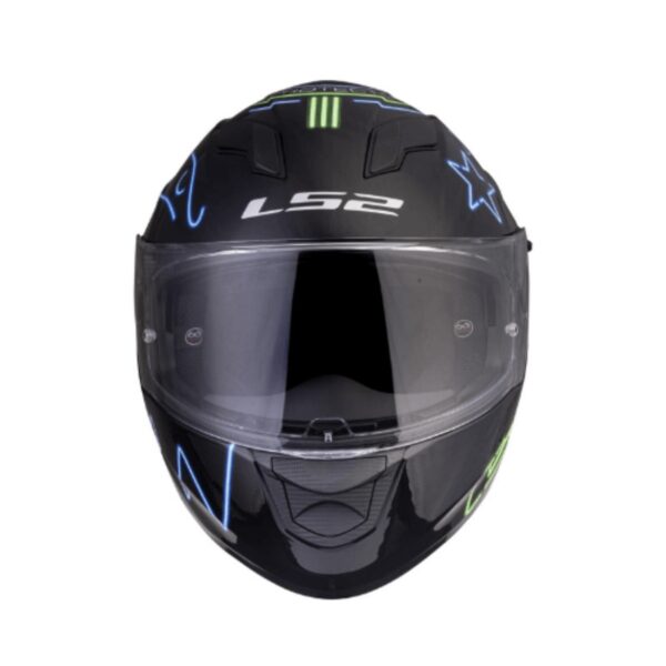 LS2 FF320 Stream Evo Neon Black Fluo Green Blue Helmet - Riders Junction