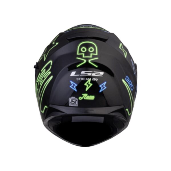 LS2 FF320 Stream Evo Neon Black Fluo Green Blue Helmet - Riders Junction