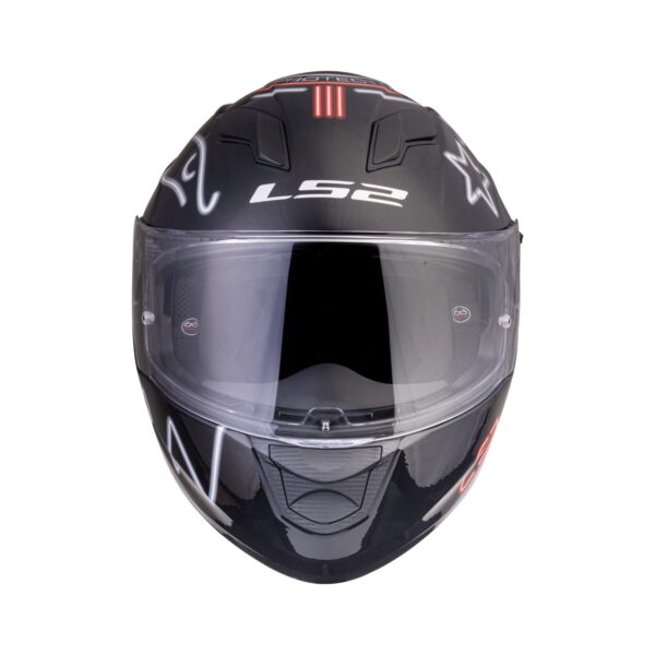 LS2 Helmets Stream Evo Neon Black Red Grey - Ff320