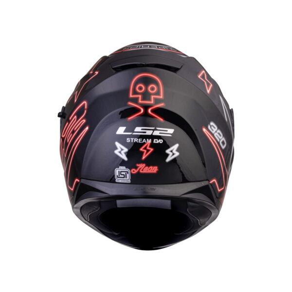 LS2 FF320 Stream Evo Neon Black Red Grey Helmet - Riders Junction