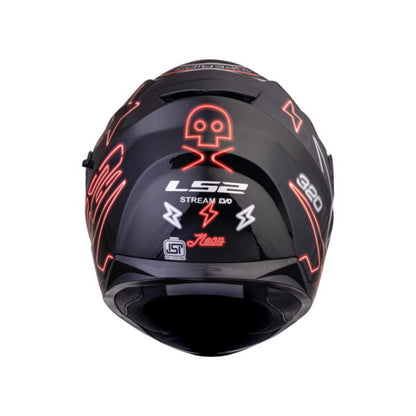 LS2 FF320 Stream Evo Neon Black Red Grey Helmet - Riders Junction