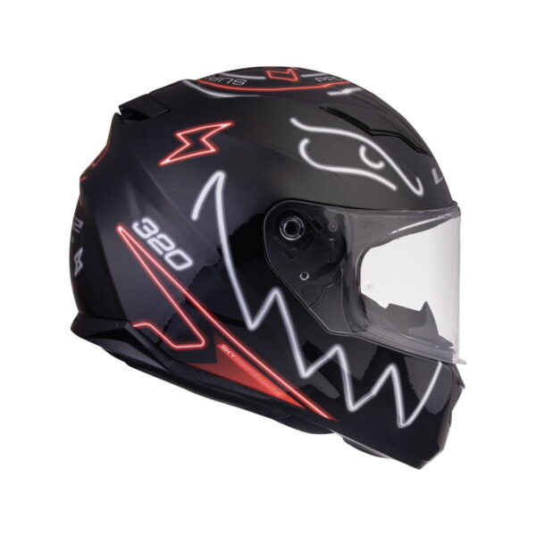 LS2 FF320 Stream Evo Neon Black Red Grey Helmet - Riders Junction