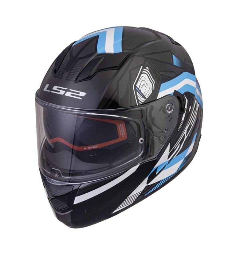 LS2 FF320 Stream Evo Reflex Black Blue Helmet - Riders Junction