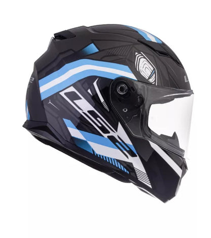 LS2 FF320 Stream Evo Reflex Matt Black Blue Helmet - Riders Junction