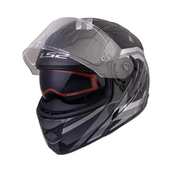 LS2 Helmets Stream Evo Reflex Black Silver D-ring - Ff320