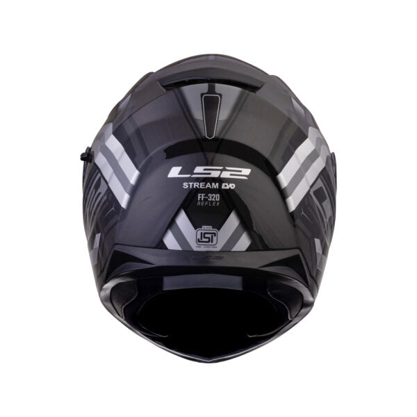 LS2 FF320 Stream Evo Reflex Black Silver D-ring Helmet - Riders Junction