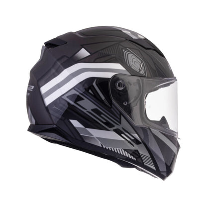 LS2 FF320 Stream Evo Reflex Black Silver D-ring Helmet - Riders Junction