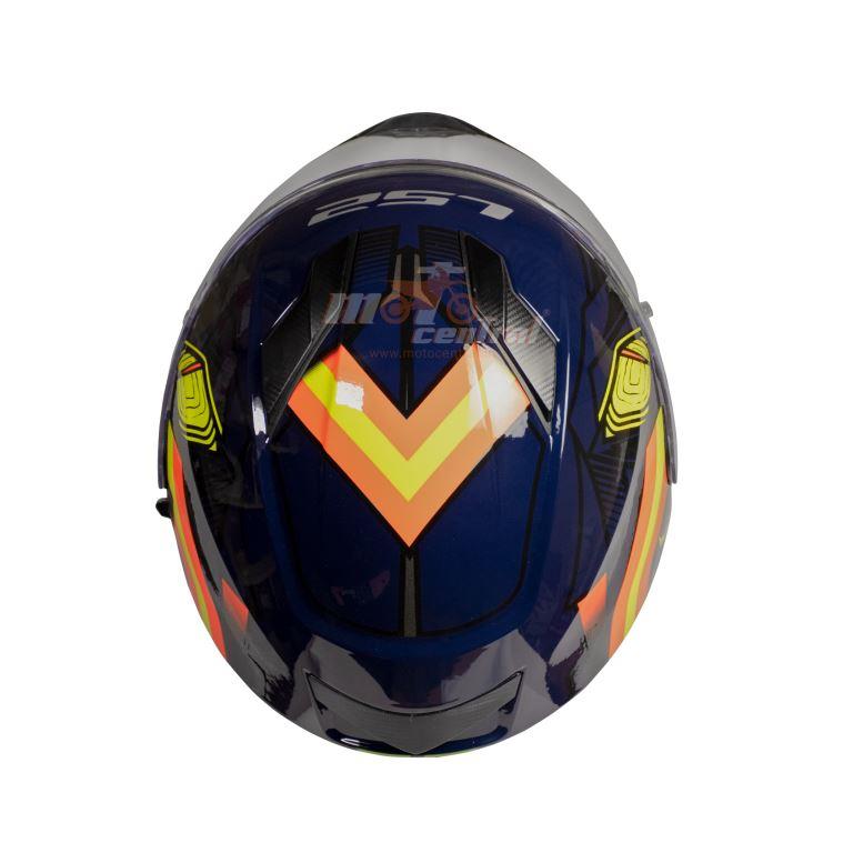 LS2 FF320 Stream Evo Reflex Navy Blue Hi-viz Orange Helmet - Riders Junction