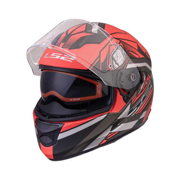 LS2 FF320 Stream Evo Reflex Red Black 7c Helmet - Riders Junction