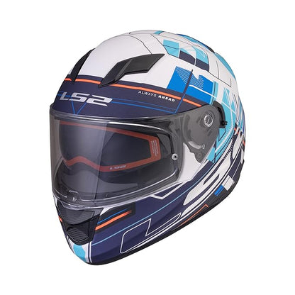 LS2 Helmets Stream Evo Scape Matt White Blue - Ff320