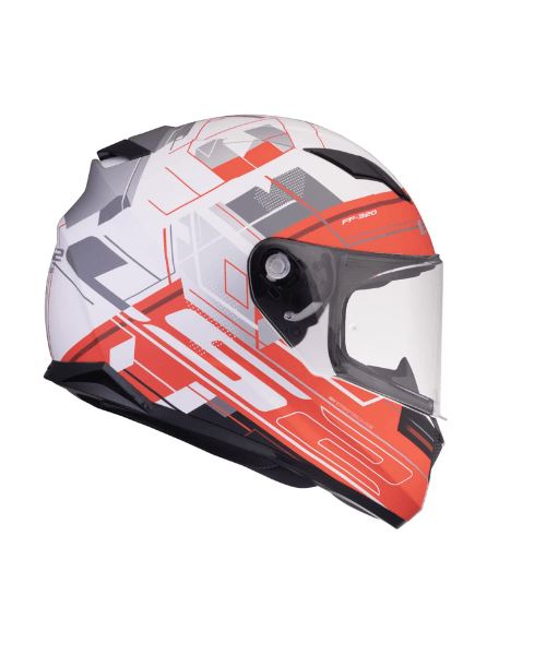 LS2 Helmets Stream Evo Scape Matt White Red - Ff320