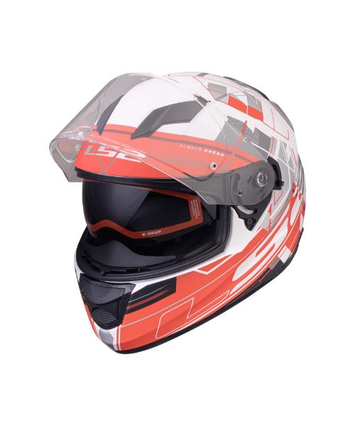 LS2 Helmets Stream Evo Scape Matt White Red - Ff320