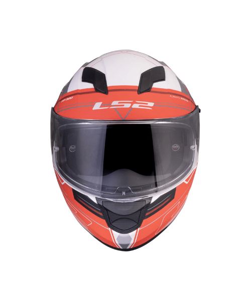 LS2 FF320 Stream Evo Scape Matt White Red Helmet - Riders Junction