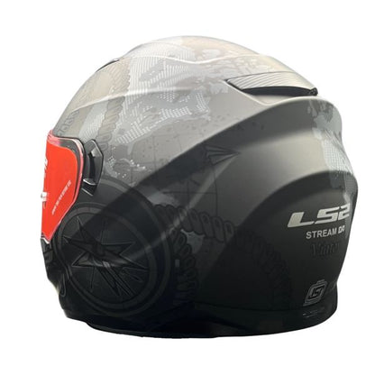 LS2 FF320 Stream Evo Sche  Black 7c Gray D-ring Helmet - Riders Junction