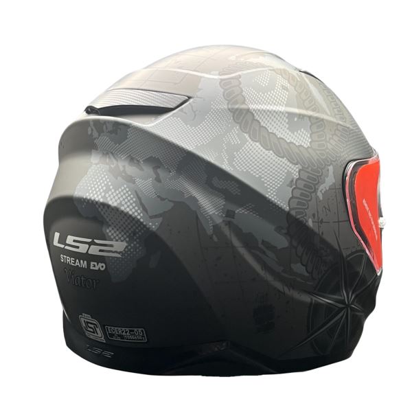 LS2 FF320 Stream Evo Sche  Black 7c Gray D-ring Helmet - Riders Junction