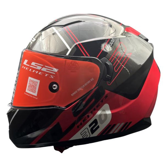 LS2 Helmets Stream Evo Sche Black Red D-ring - FF320