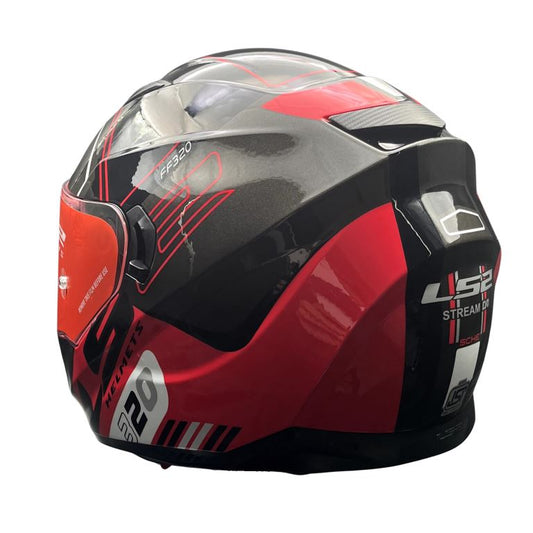 LS2 FF320 Stream Evo Sche Black Red D-ring Helmet - Riders Junction
