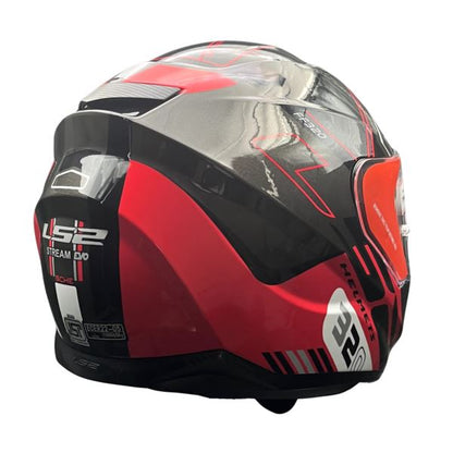 LS2 FF320 Stream Evo Sche Black Red D-ring Helmet - Riders Junction