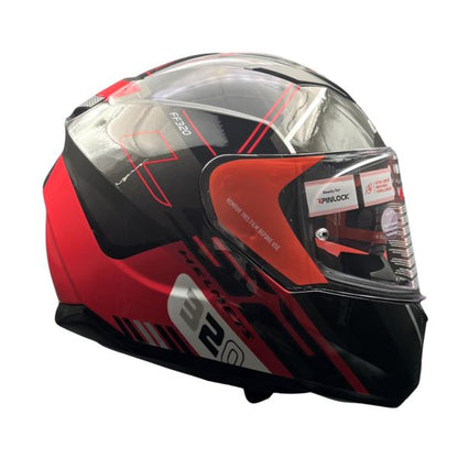 LS2 FF320 Stream Evo Sche Black Red D-ring Helmet - Riders Junction