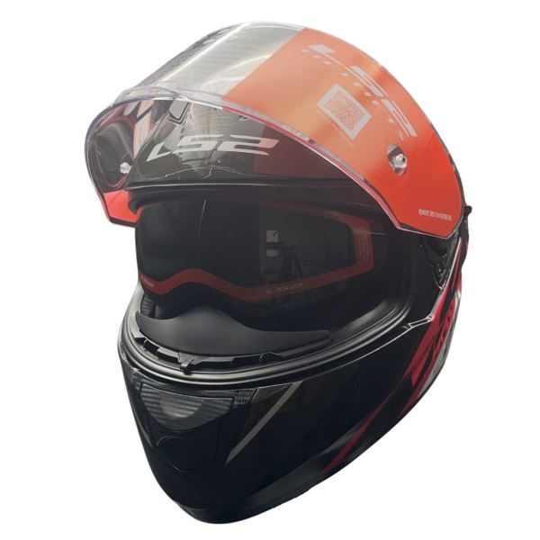 LS2 FF320 Stream Evo Sche Black Red D-ring Helmet - Riders Junction