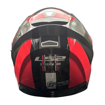 LS2 FF320 Stream Evo Sche Black Red D-ring Helmet - Riders Junction