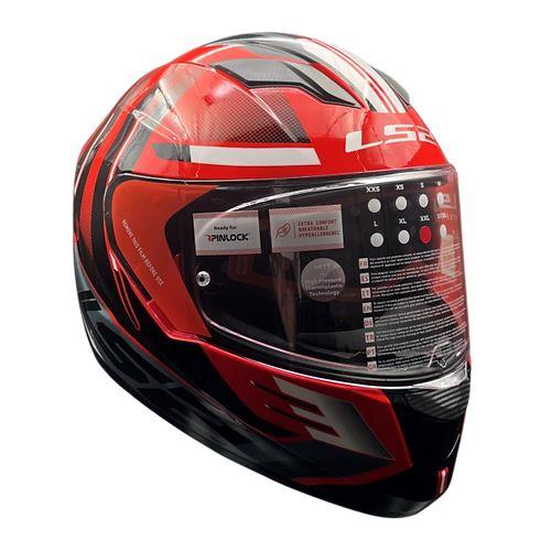 LS2 FF320 Stream Evo Shadow Gl.red White D-ring Helmet - Riders Junction