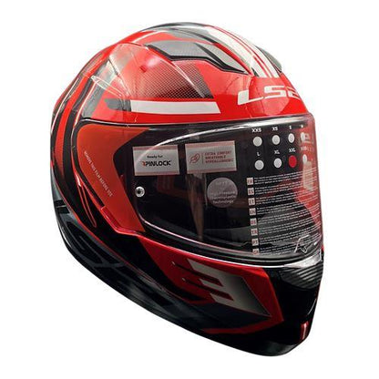 LS2 FF320 Stream Evo Shadow Gl.red White D-ring Helmet - Riders Junction